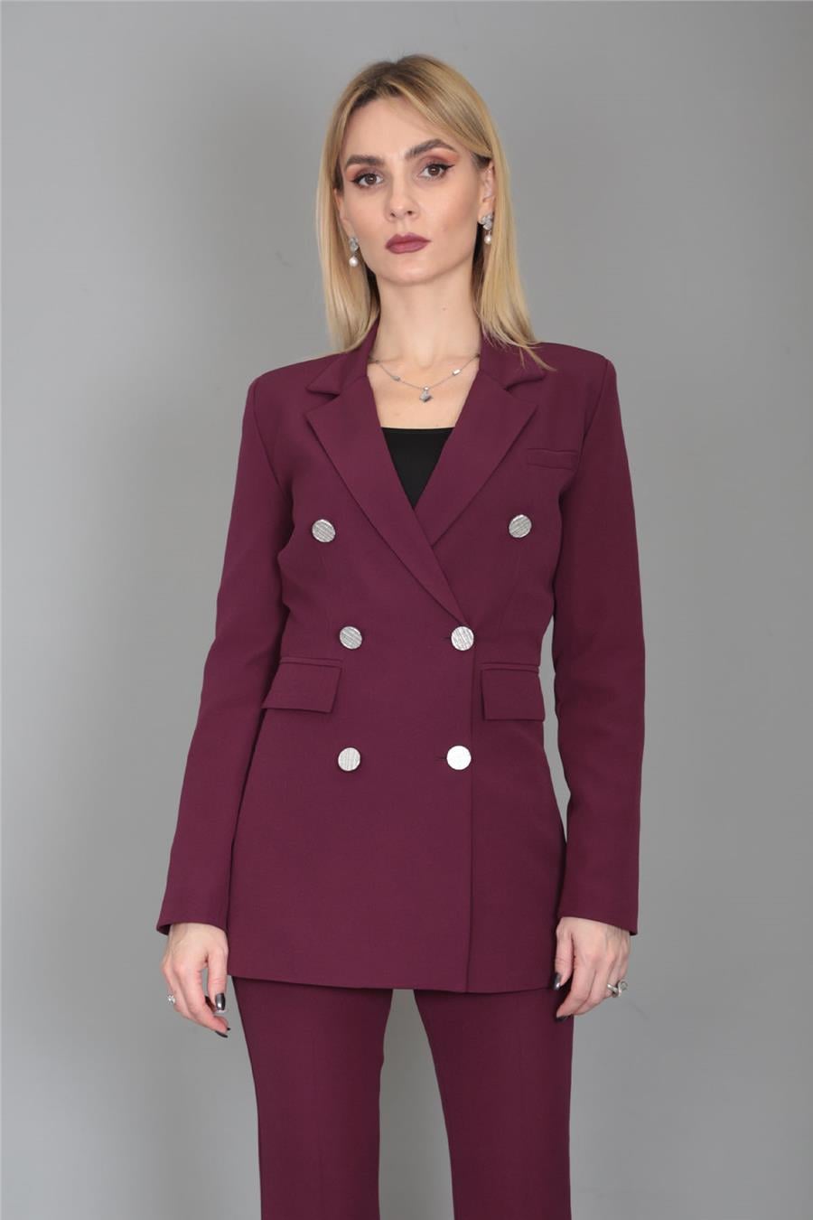 Blazer Ceket-Mürdüm