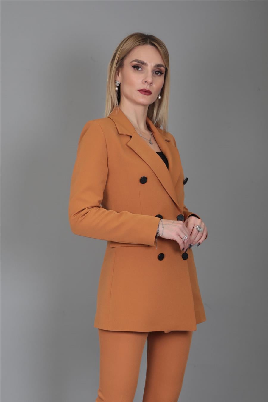 Blazer Ceket-Taba