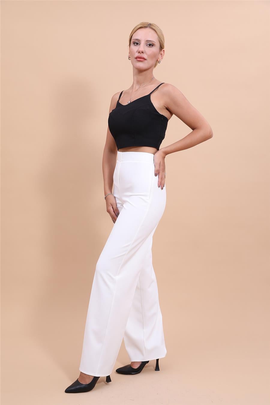 Bol Paça Pantolon-Beyaz - 5002100