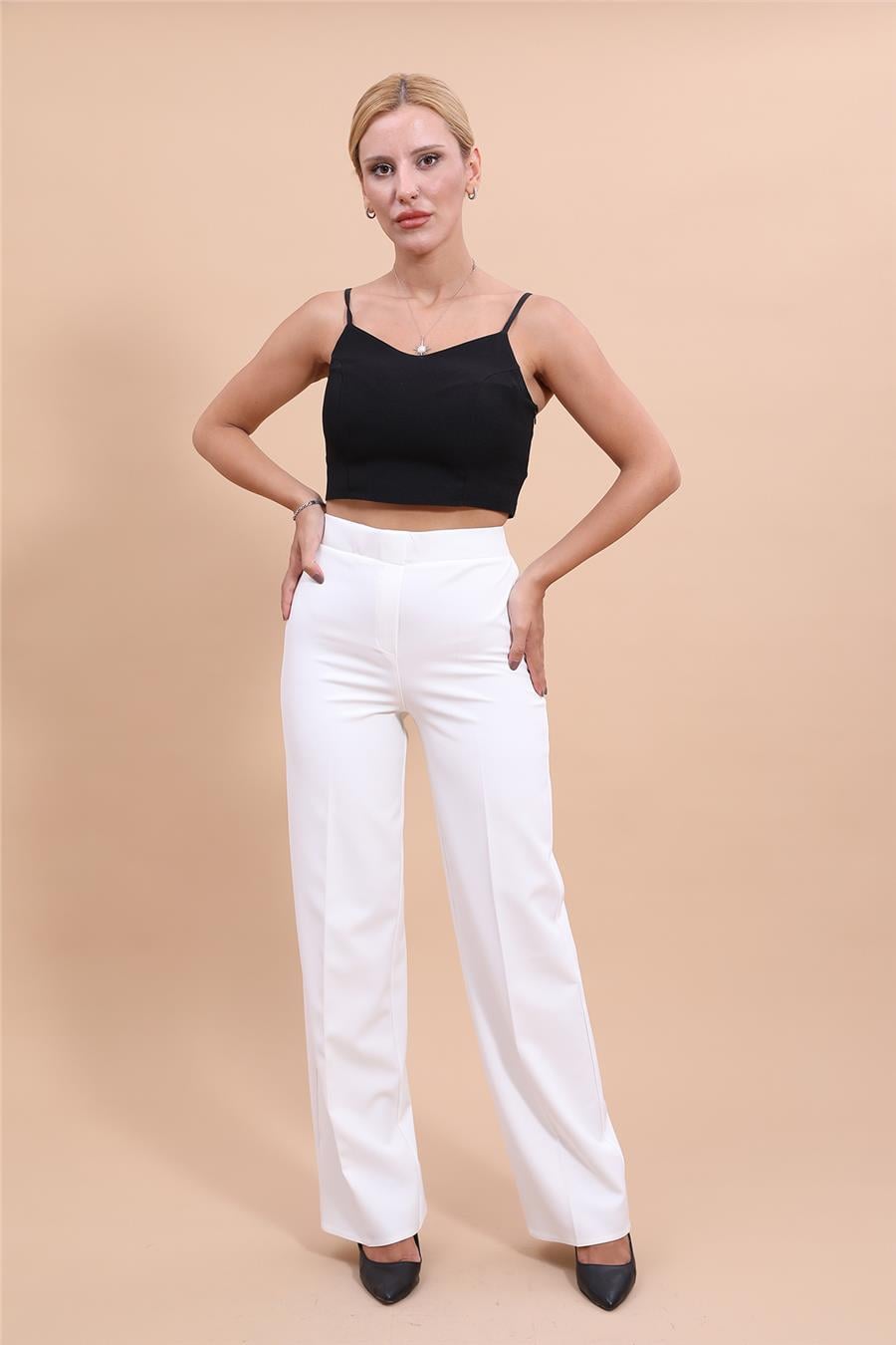Bol Paça Pantolon-Beyaz - 5002100