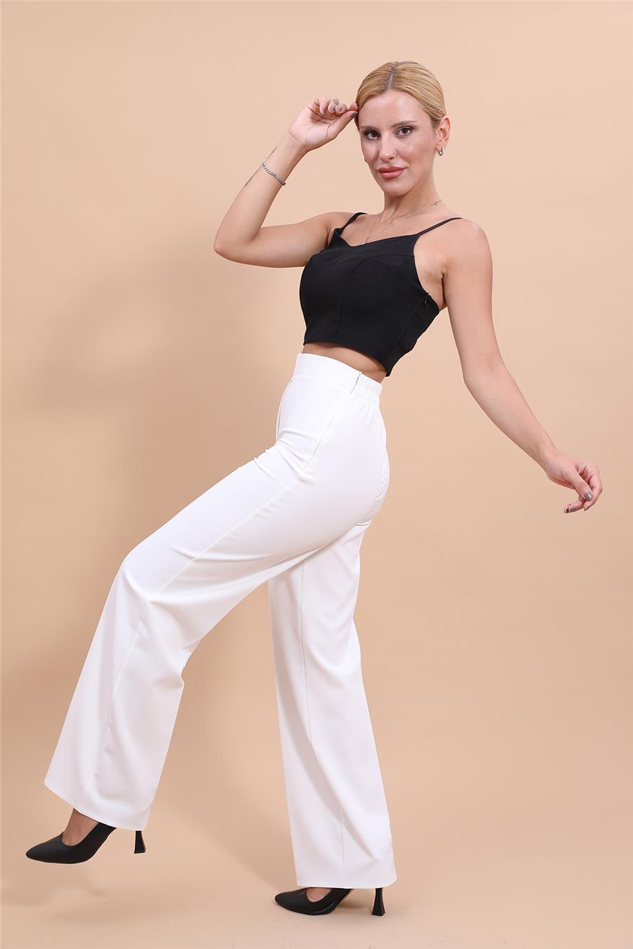 Bol Paça Pantolon-Beyaz - 5002100