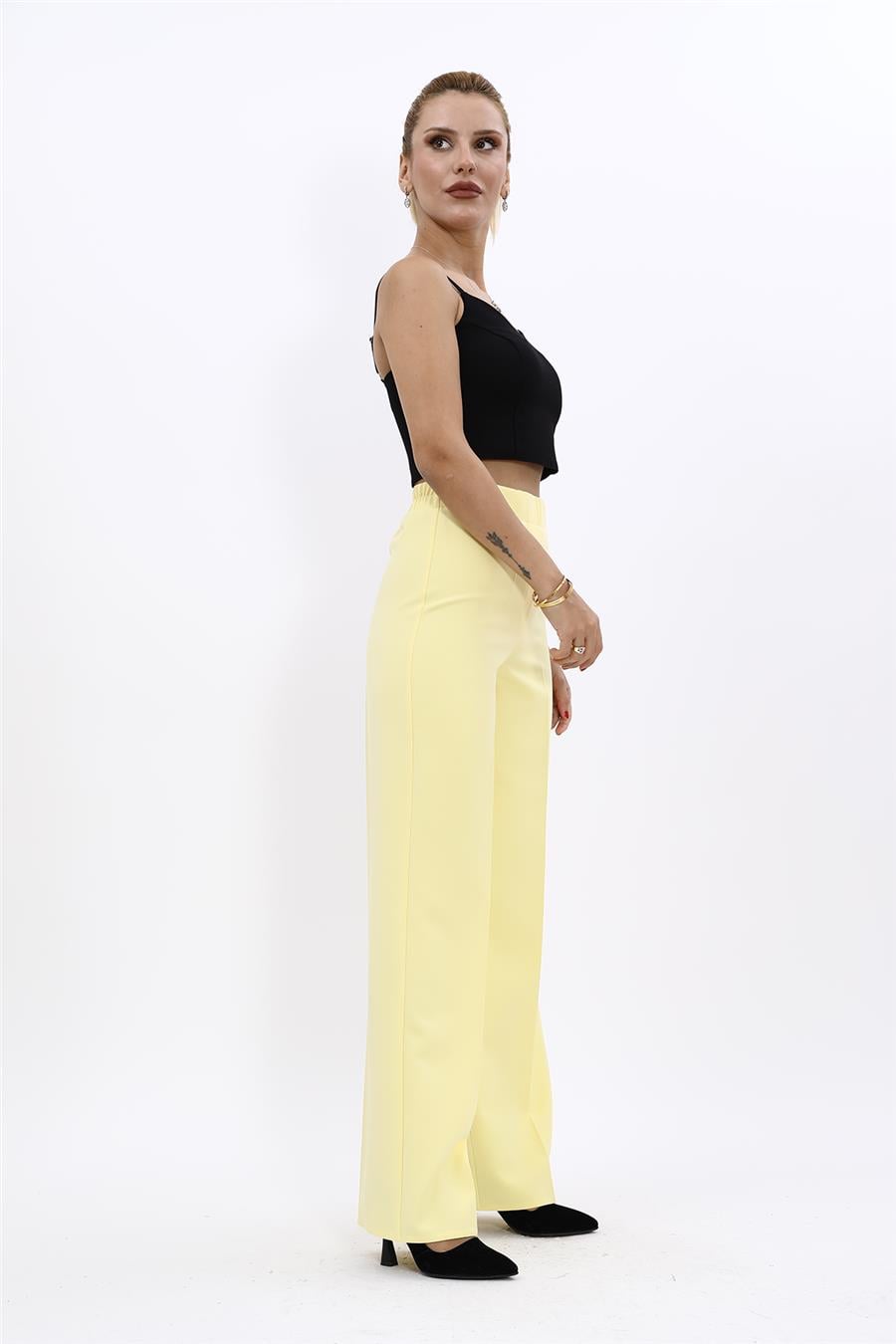 Bol Paça Pantolon-Sarı - 5002100