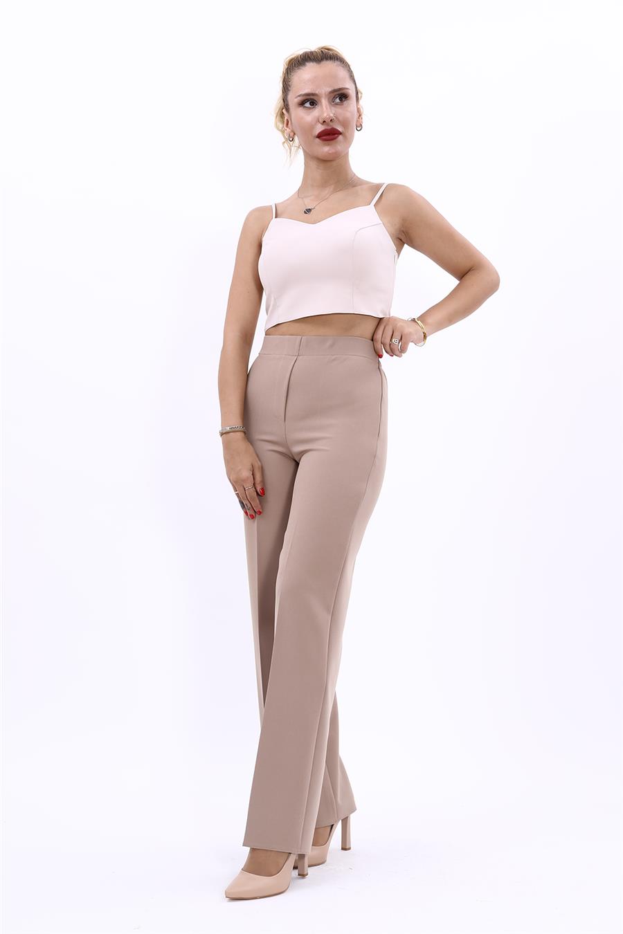 Bol Paça Pantolon-Taş - 5002100