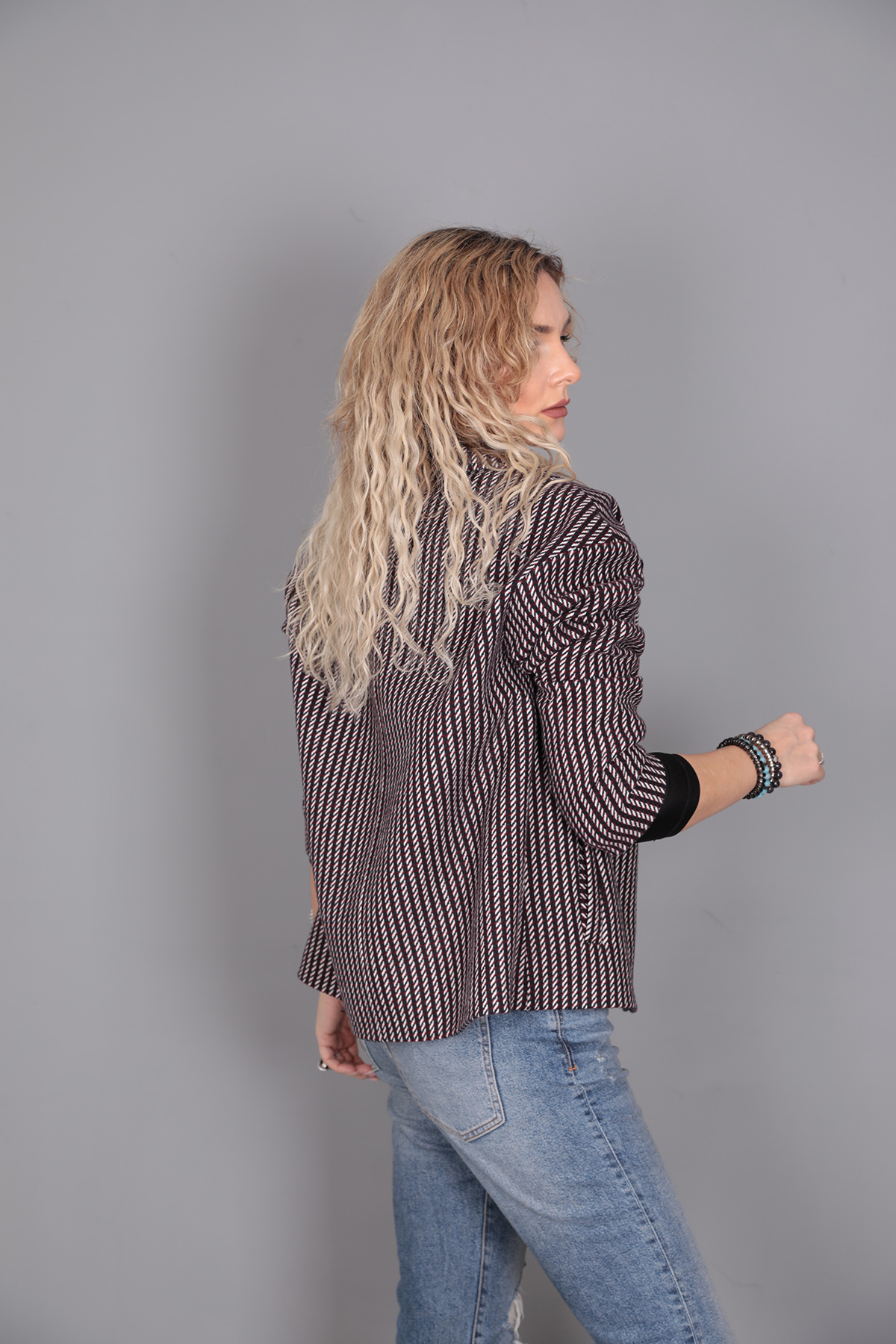 Bordo Kaşe Spor Ceket-Bordo