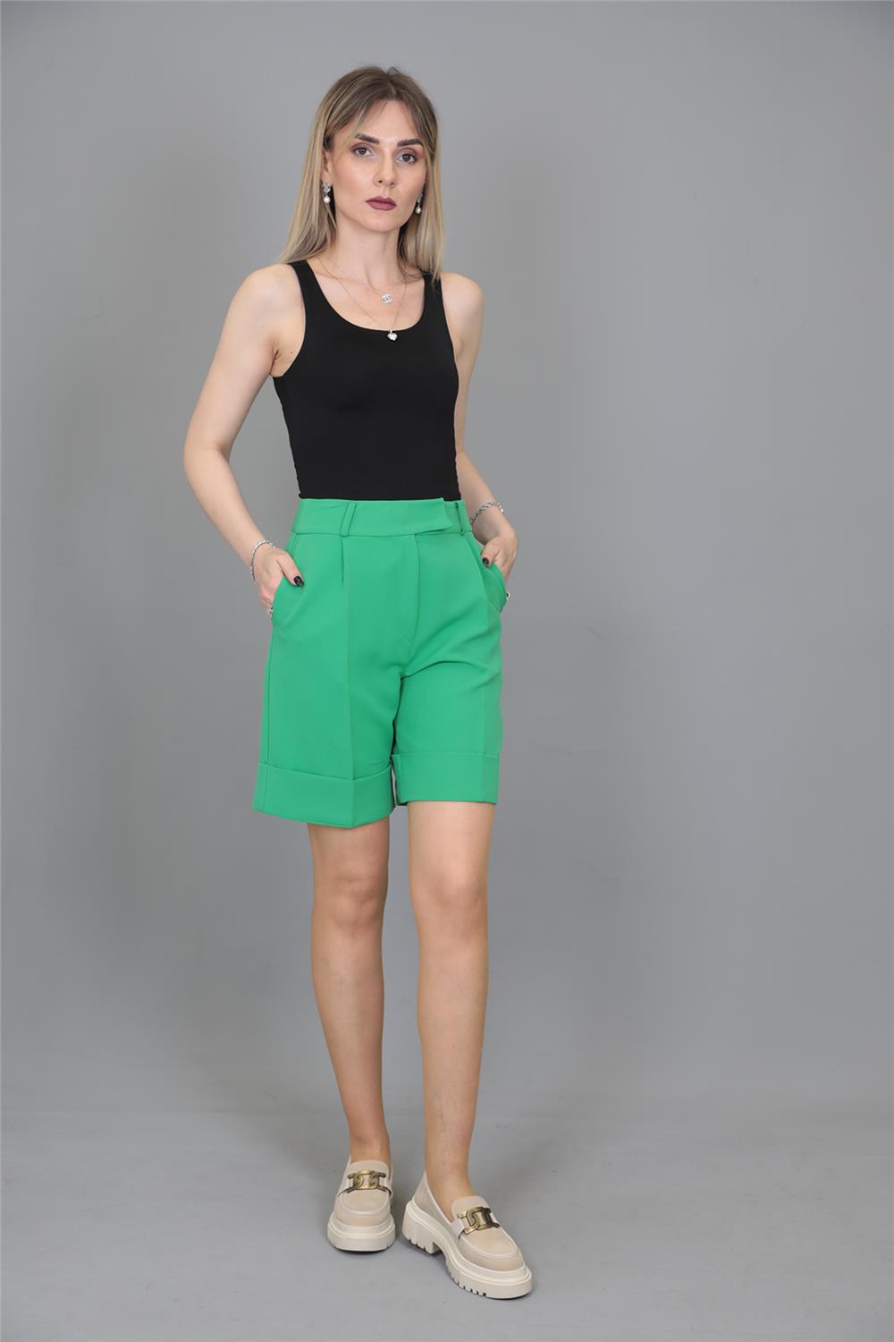 Duble Paça Şort-Yeşil - 5023100