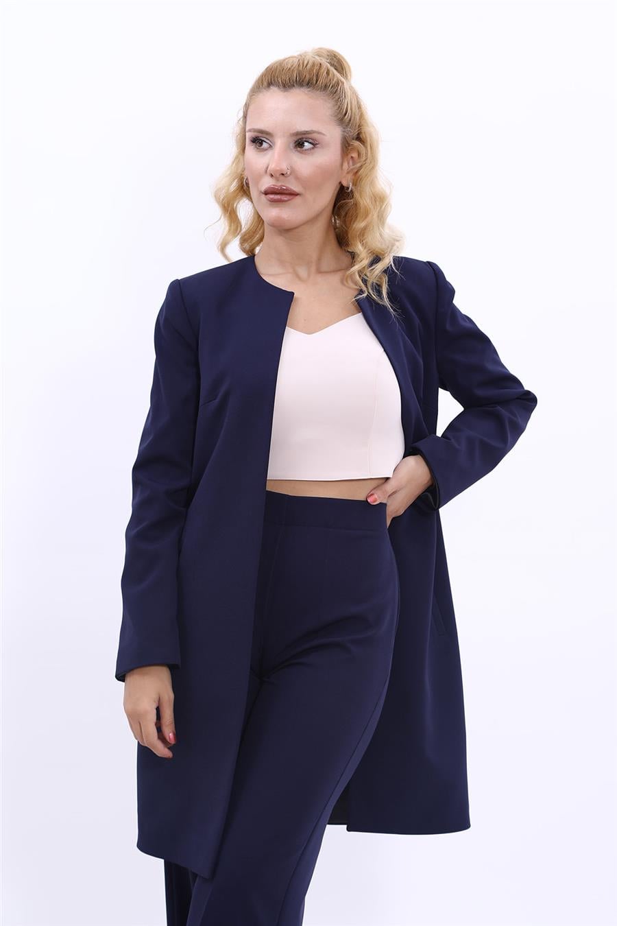 Düz Ceket-Lacivert