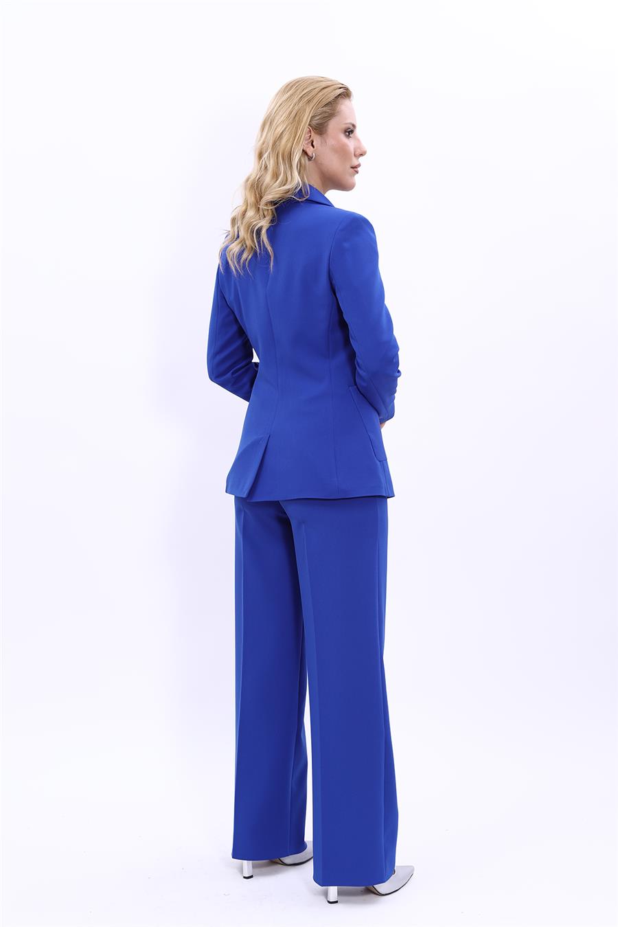 Erkek Yaka Torba Cepli Klasik Ceket & Bol Paça Pantolon-Saks - 1062520