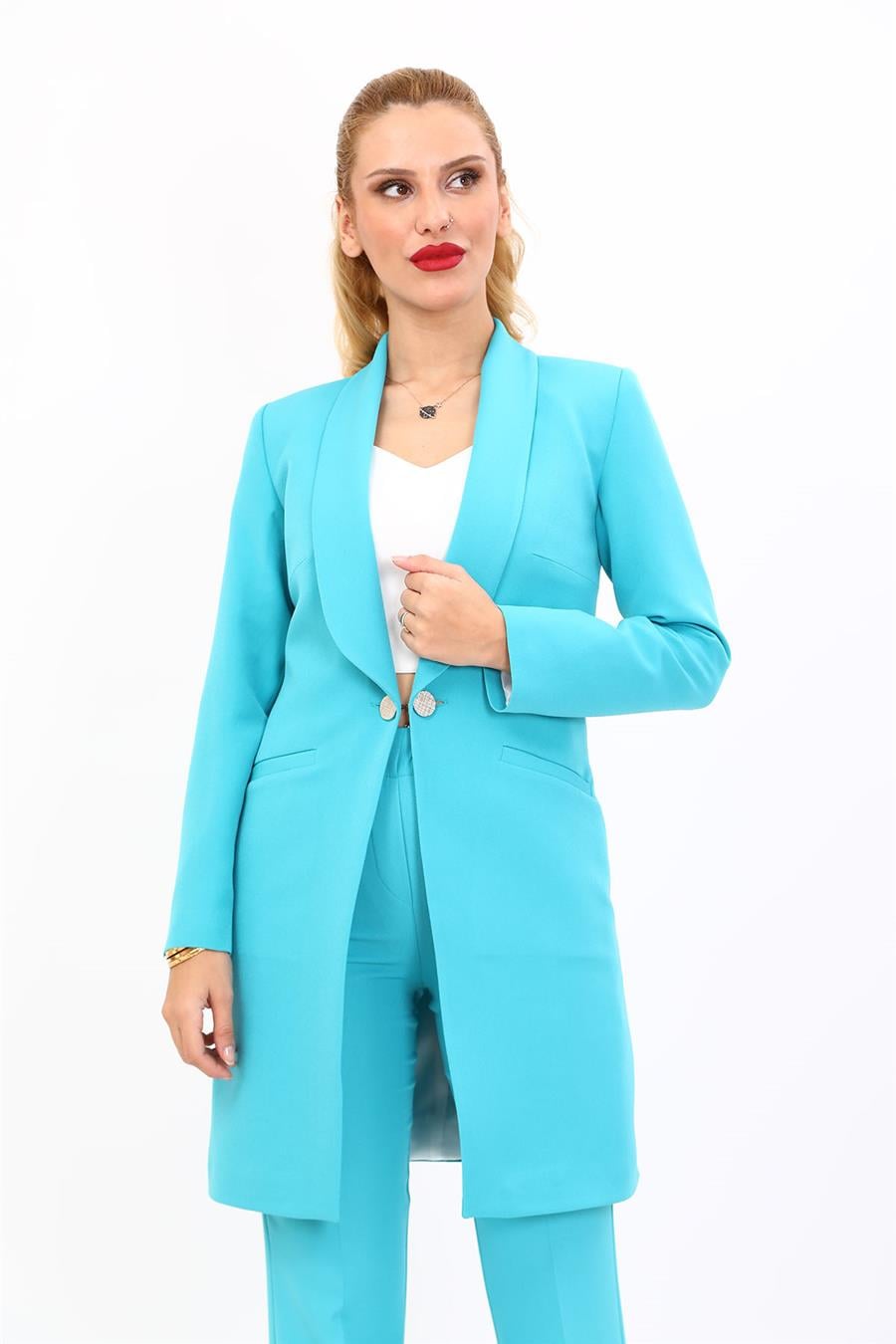 Helen Ceket-Turkuaz