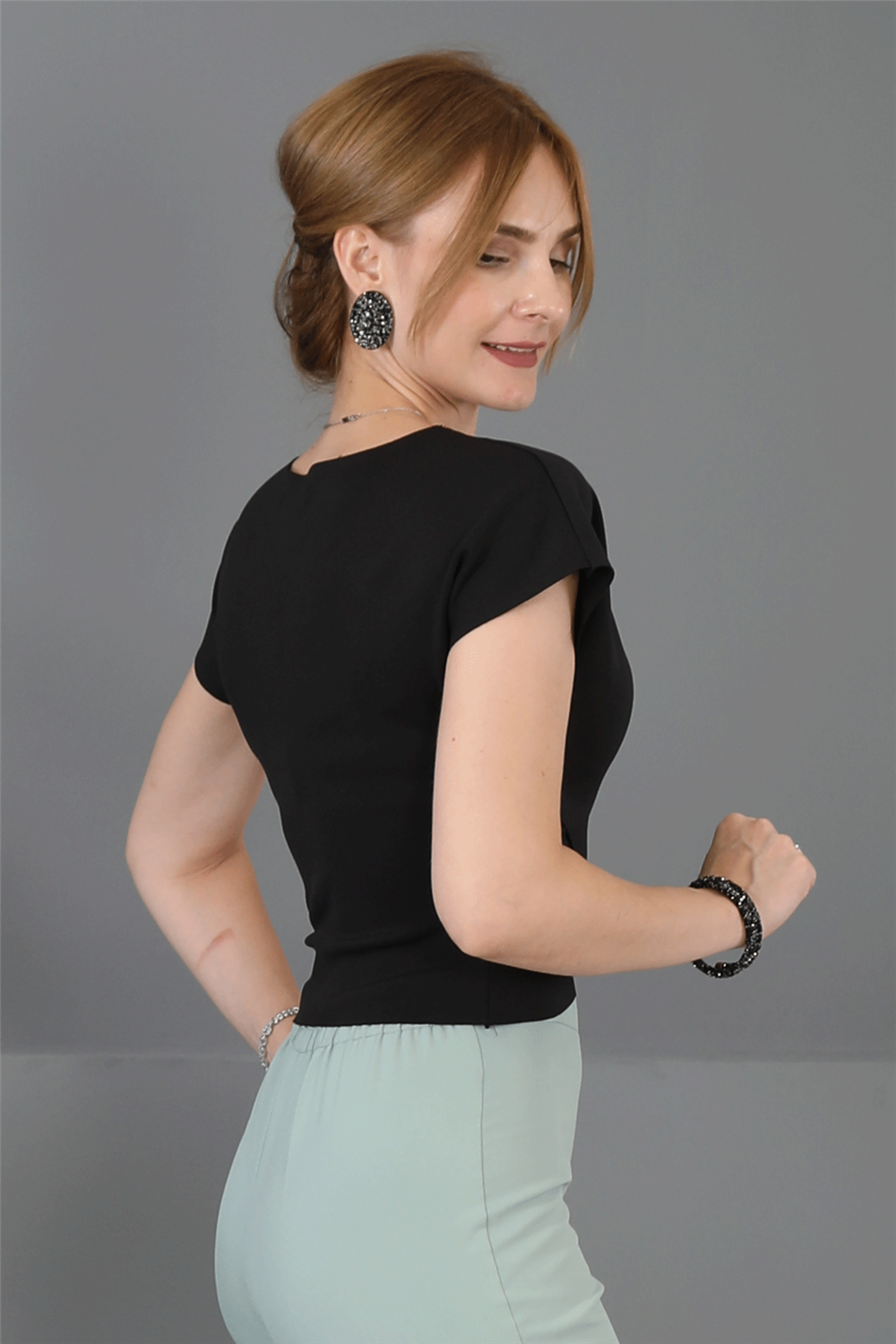 İspanyol Paça Pantolon-Çağla