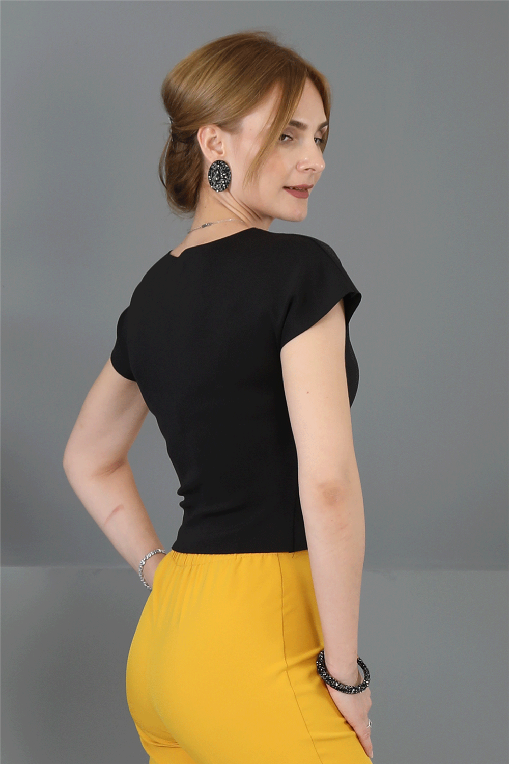 İspanyol Paça Pantolon-Hardal