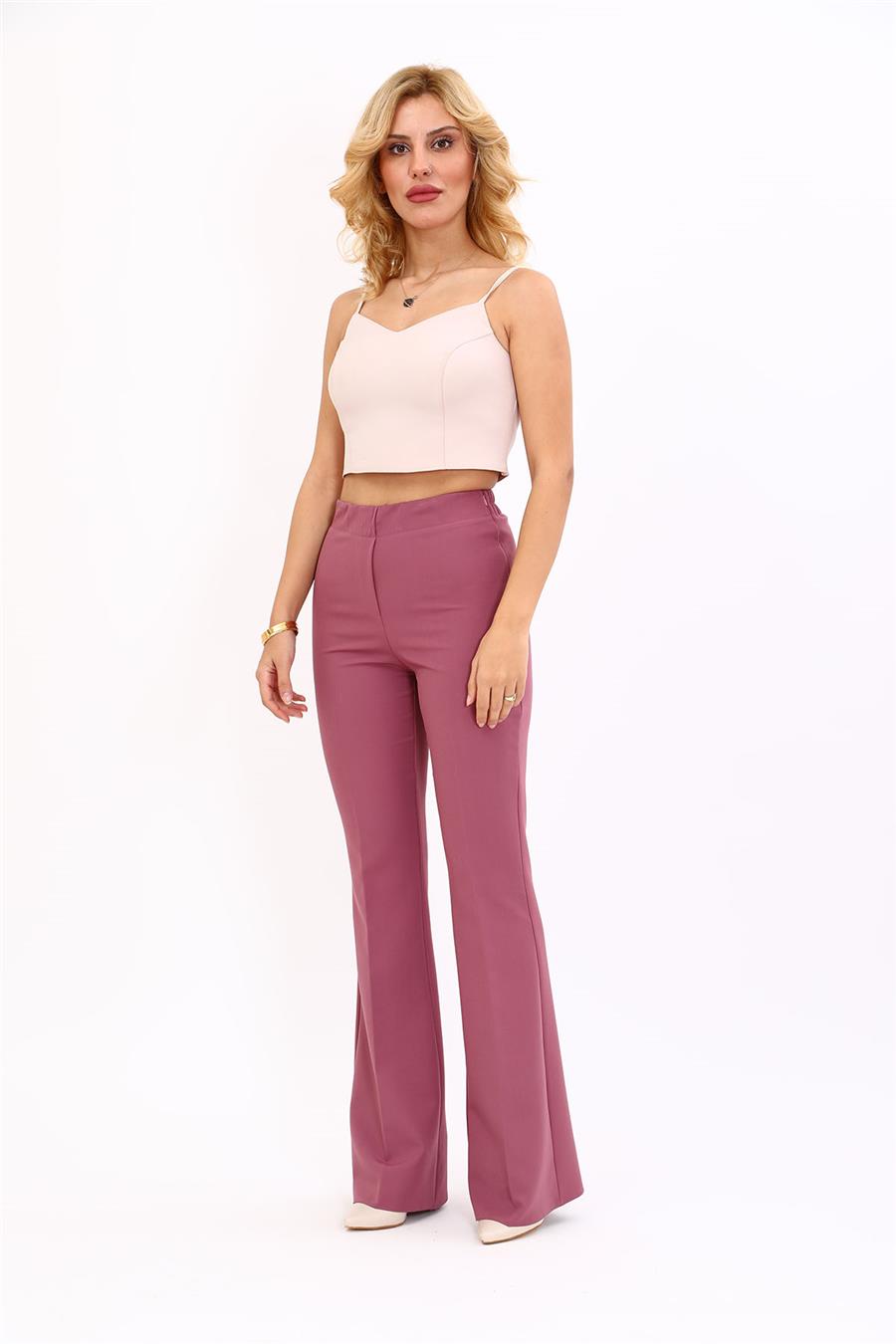 İspanyol Paça Pantolon-Rose - 5003100