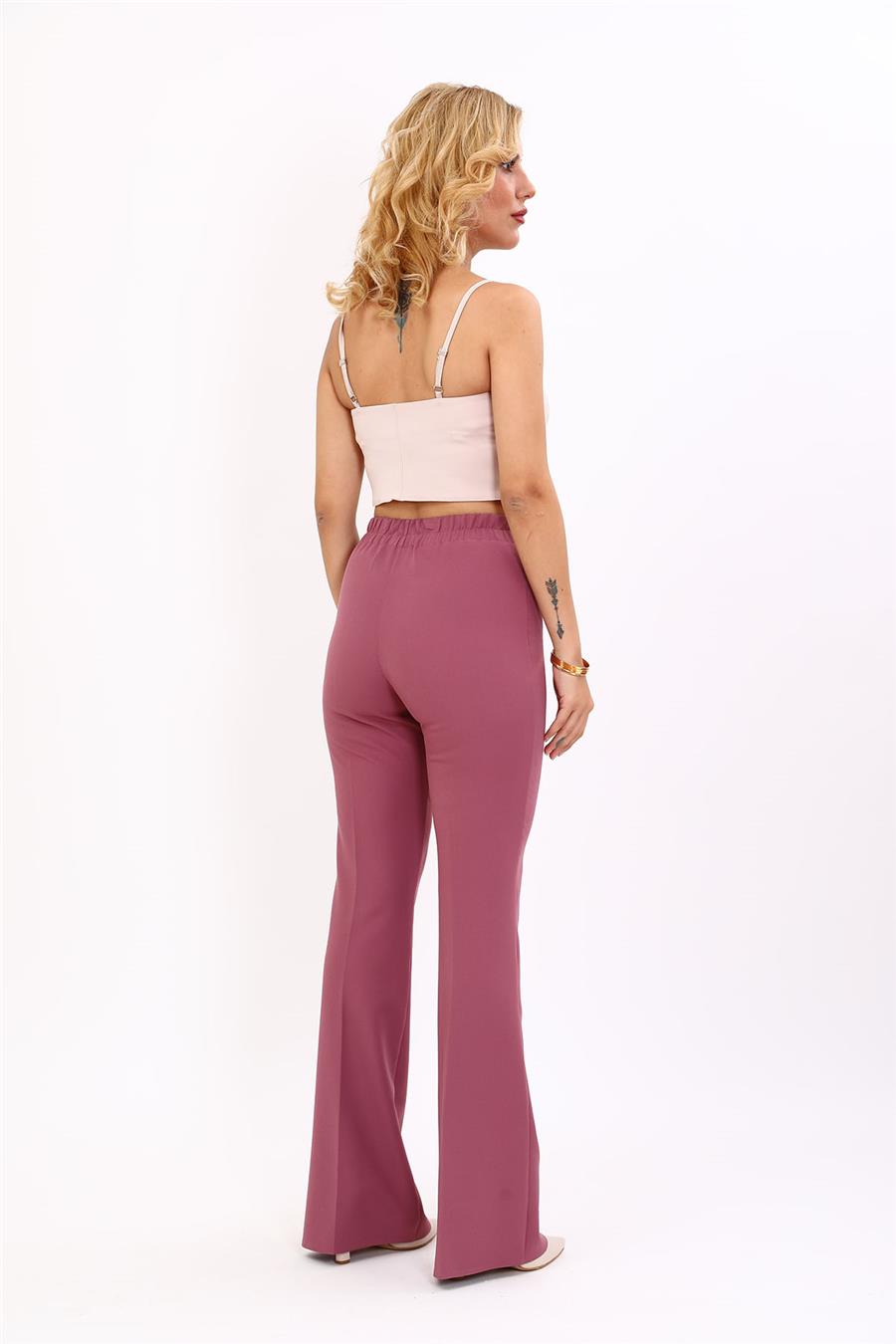 İspanyol Paça Pantolon-Rose - 5003100