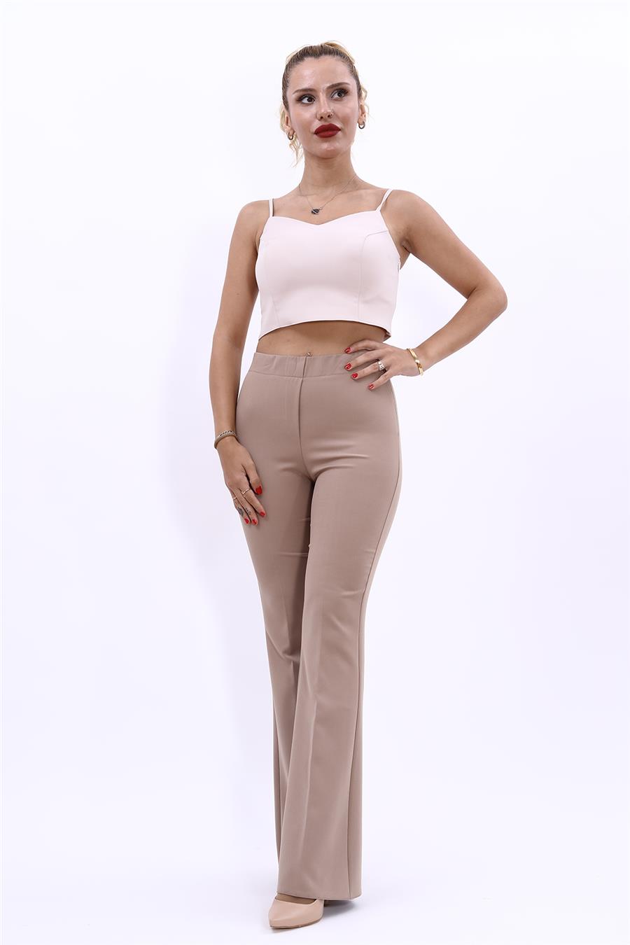 İspanyol Paça Pantolon-Taş - 5003100