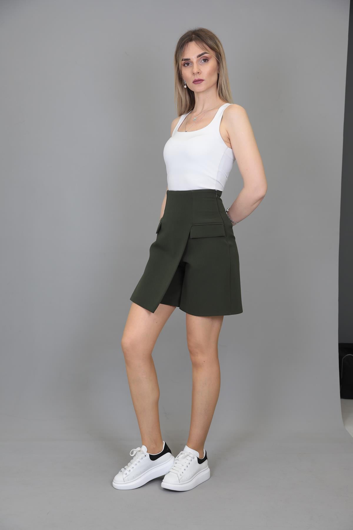Etekli Şort-Haki - 5026100