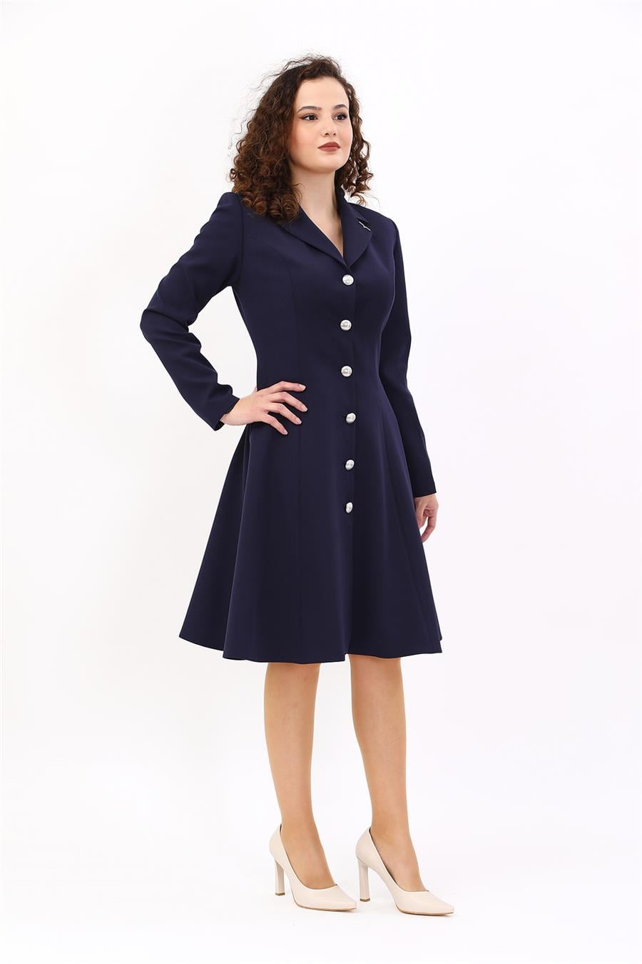 Prenses Elbise-Lacivert - 9031100
