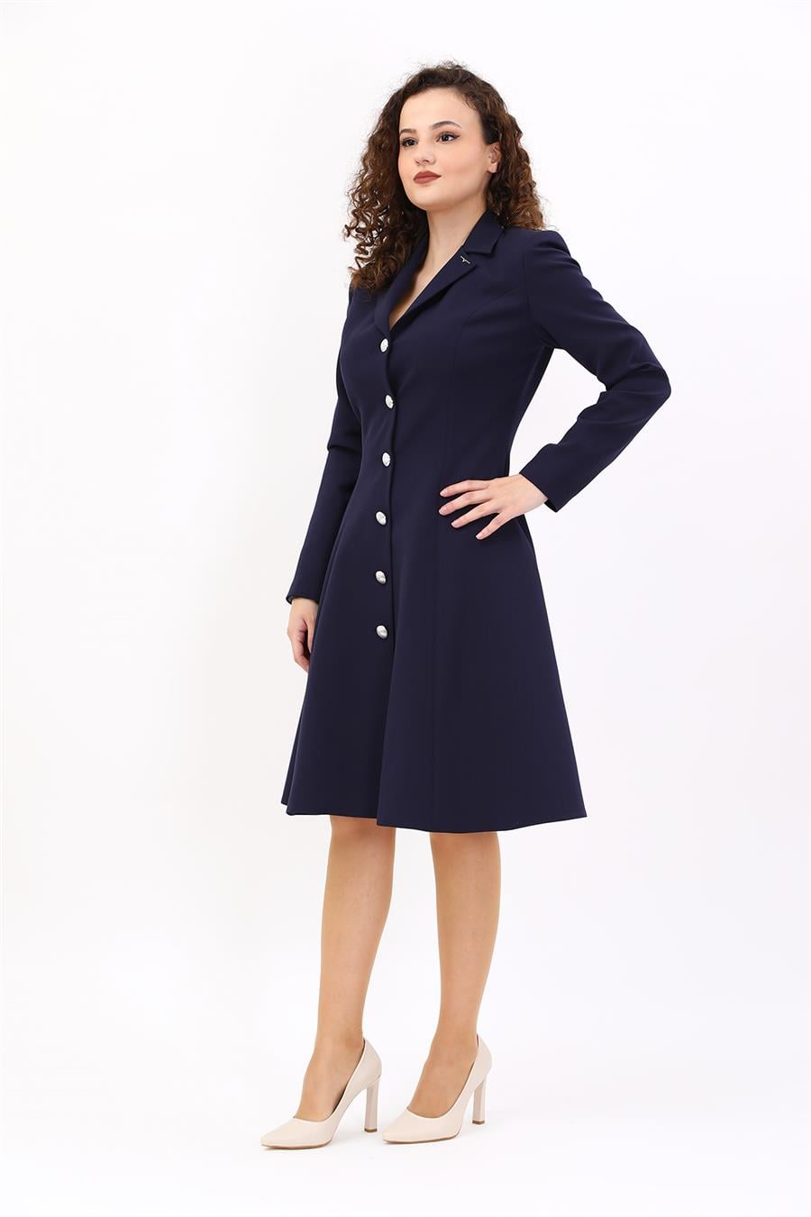 Prenses Elbise-Lacivert - 9031100
