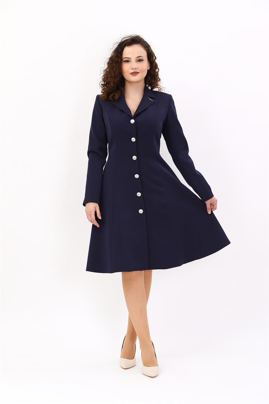 Prenses Elbise-Lacivert - 9031100
