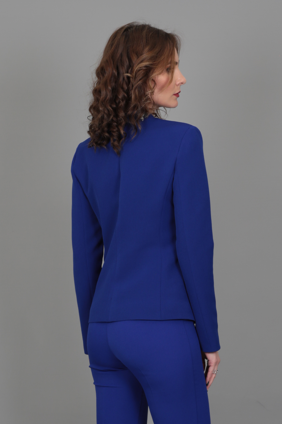 Tek Düğmeli Klasik Ceket-Saks - 1044100