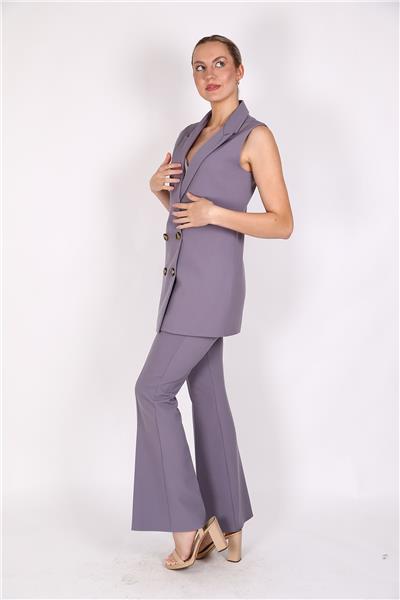  Midi Boy Klasik Yelek & İspanyol Paça Pantolon-Antrasit