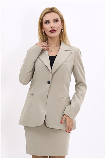  Yakalı Klasik Ceket-Bambu