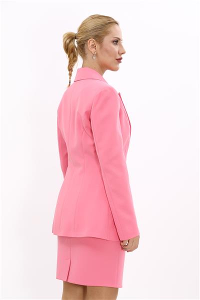  Yakalı Klasik Ceket-Pembe