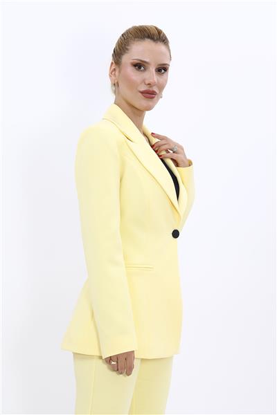  Yakalı Klasik Ceket-Sarı