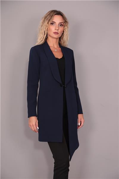 Asimetrik Ceket-Lacivert