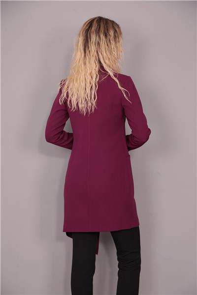 Asimetrik Ceket-Mürdüm