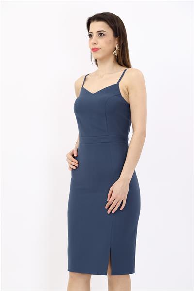 Askılı Elbise-Füme