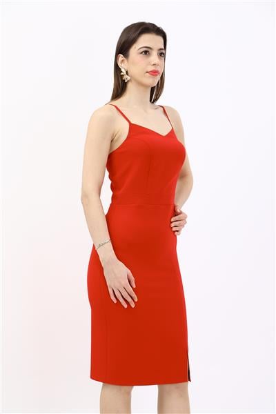 Askılı Elbise-Kırmızı - 9005100