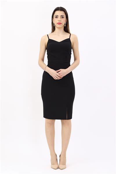 Askılı Elbise-Siyah