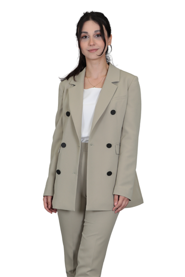 Erkek Yaka Kuruvaze Blazer Ceket-Bambu