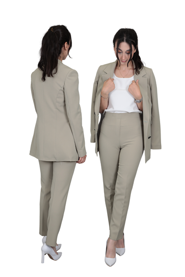 Erkek Yaka Kuruvaze Blazer Ceket-Bambu