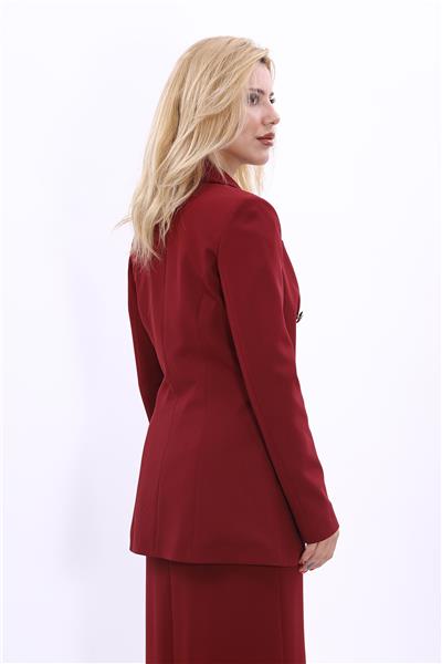 Blazer Ceket-Bordo