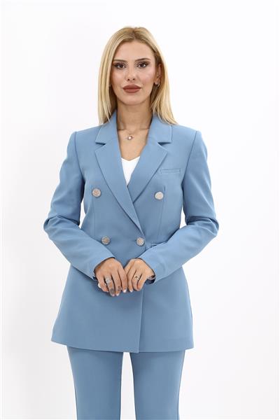 Blazer Ceket-Deniz
