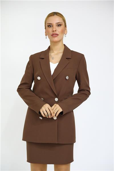 Blazer Ceket-Kestane