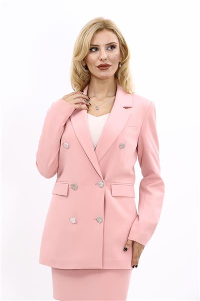 Blazer Ceket-Pudra
