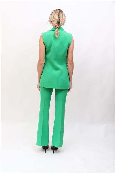 Blazer  Yelek & İspanyol Paça Pantolon-Yeşil