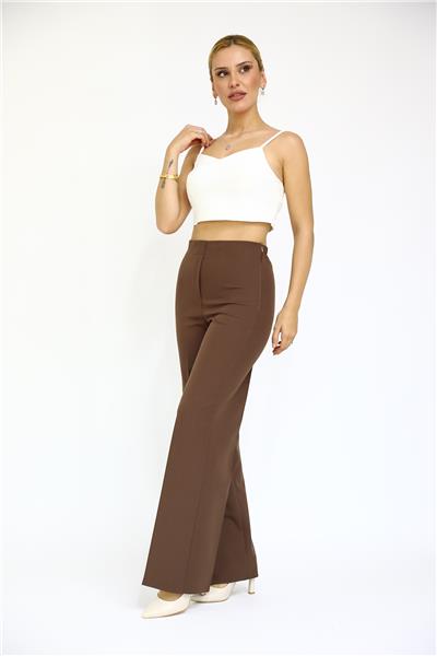 Bol Paça Pantolon-Kestane