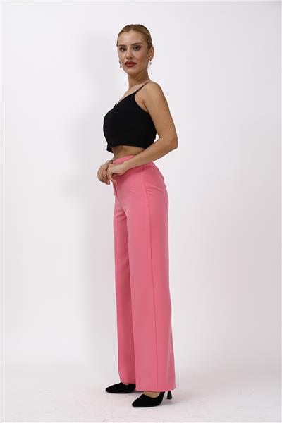 Bol Paça Pantolon-Pembe