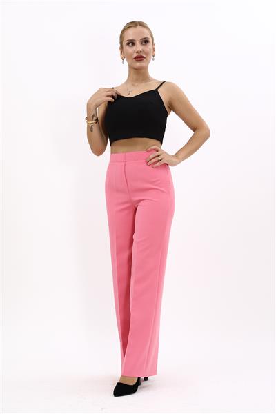 Bol Paça Pantolon-Pembe