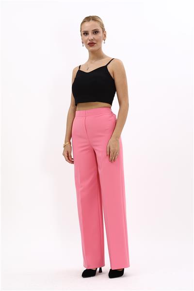 Bol Paça Pantolon-Pembe