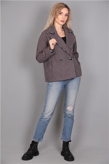 Bordo Kaşe Spor Ceket-Bordo