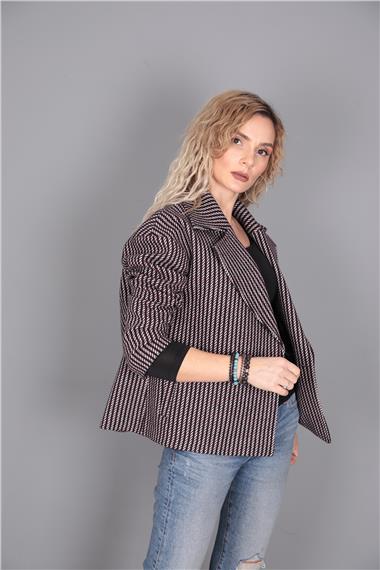 Bordo Kaşe Spor Ceket-Bordo
