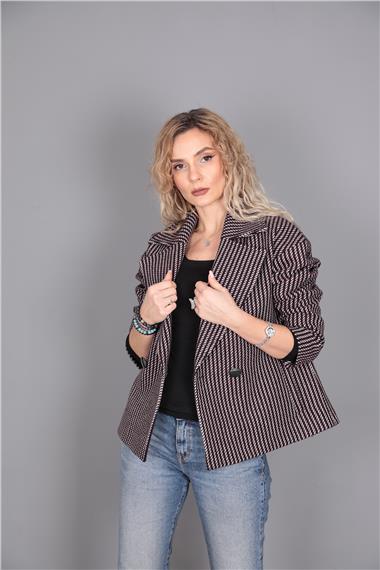 Bordo Kaşe Spor Ceket-Bordo