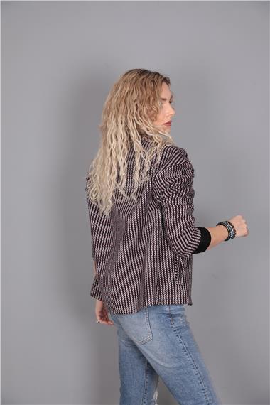 Bordo Kaşe Spor Ceket-Bordo