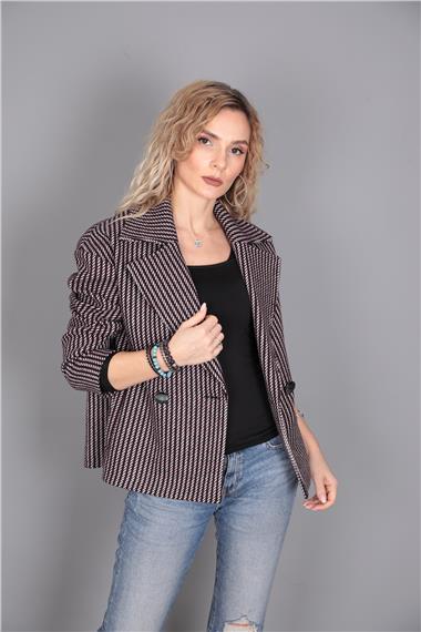 Bordo Kaşe Spor Ceket-Bordo