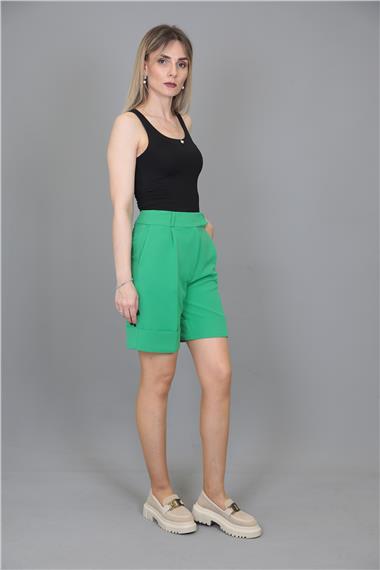 Duble Paça Şort-Yeşil