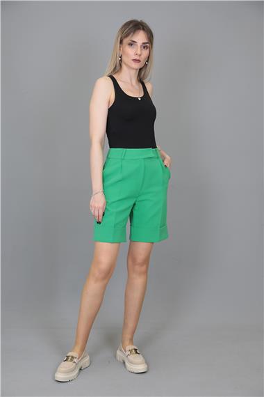 Duble Paça Şort-Yeşil
