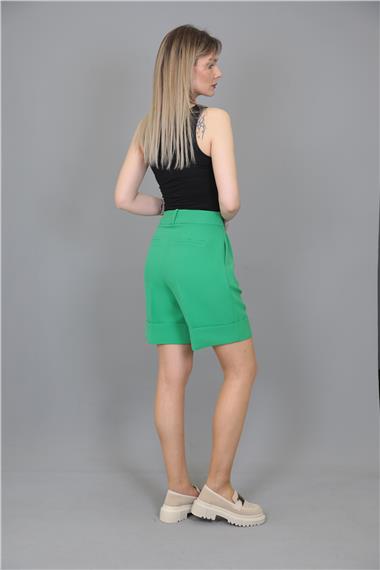 Duble Paça Şort-Yeşil